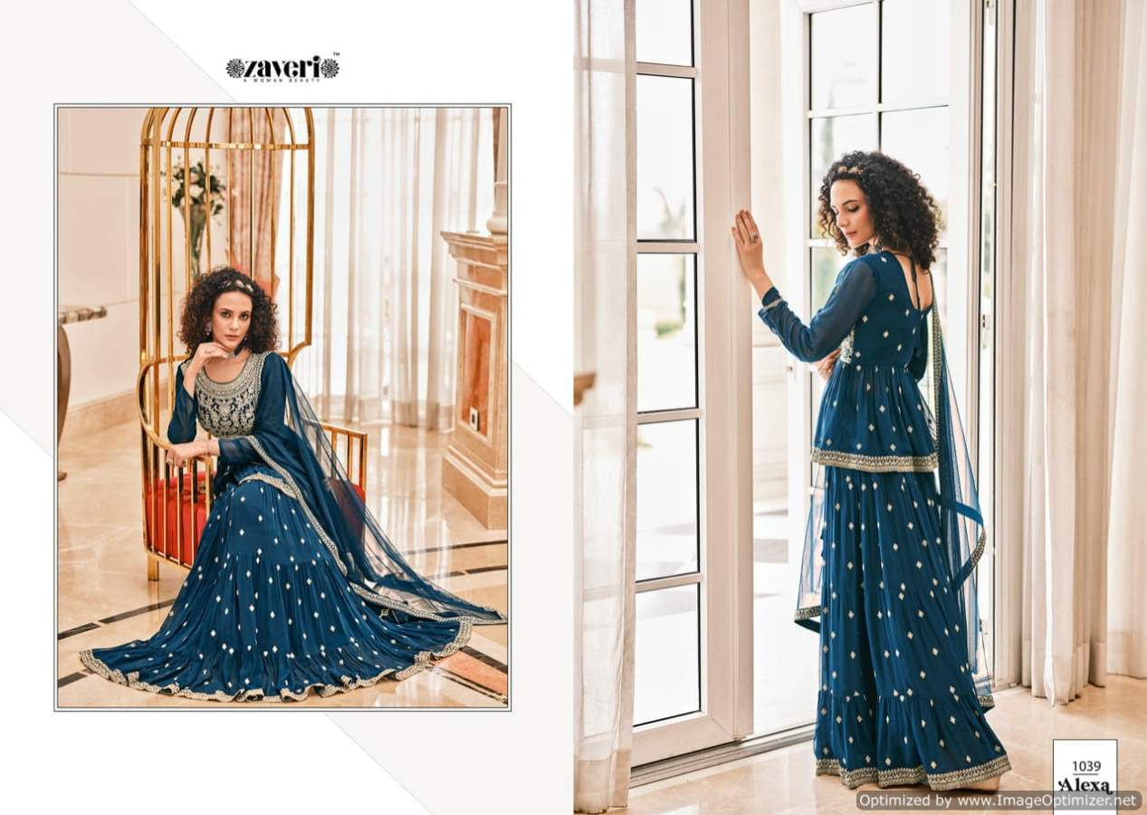 Zaveri Alexa Nx Exclusive Georgette Heavy Festive Wear Ready Made  Latest Collection